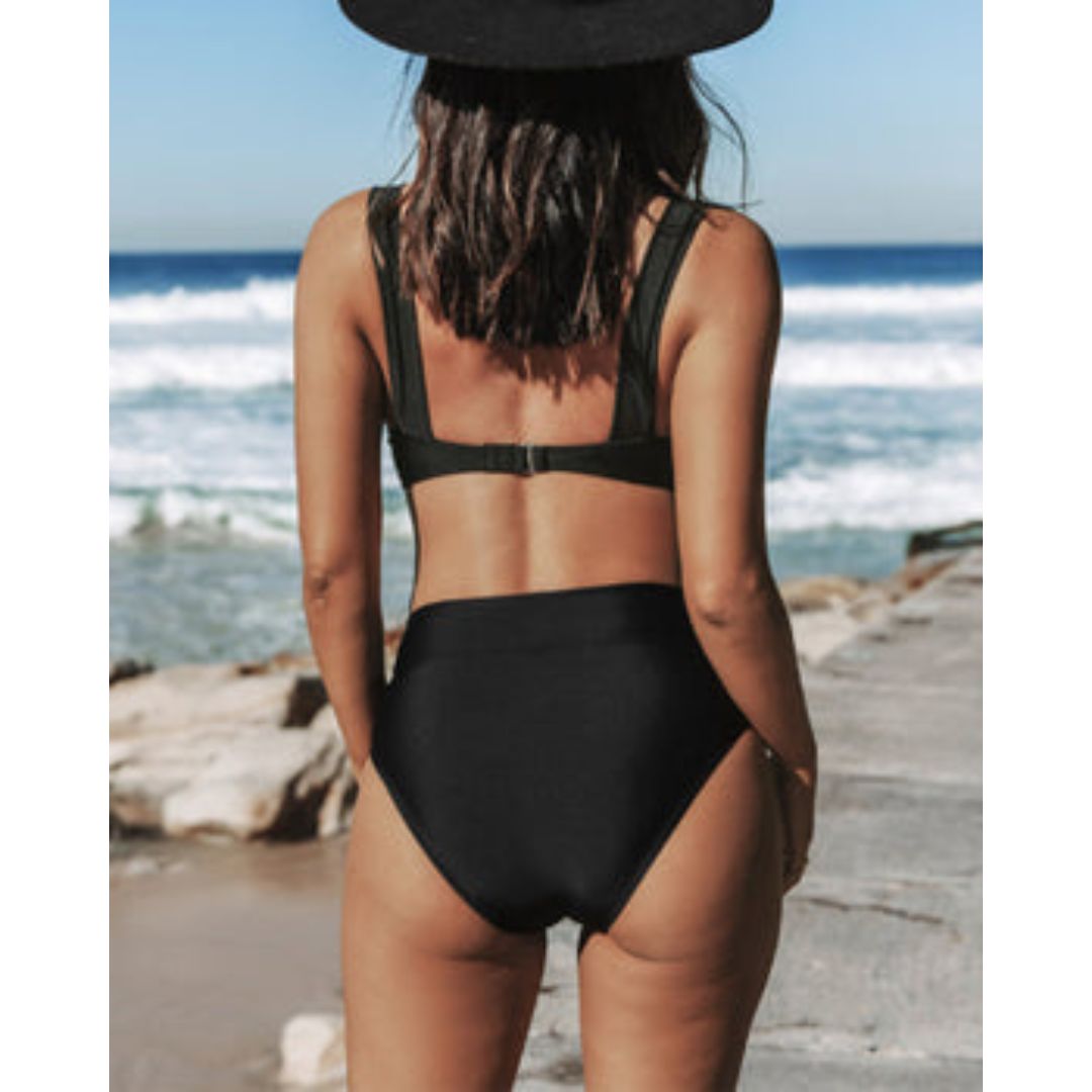 Hilde | Solid High-Cut Swimsuit