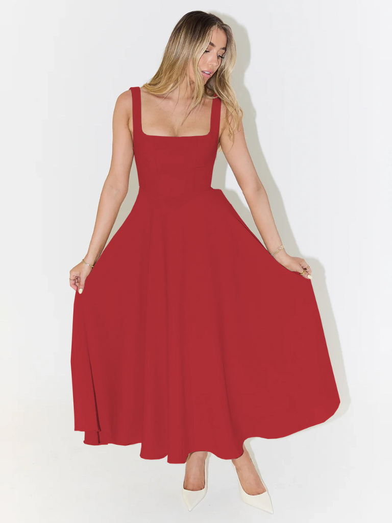 April | Square-Neck Dress