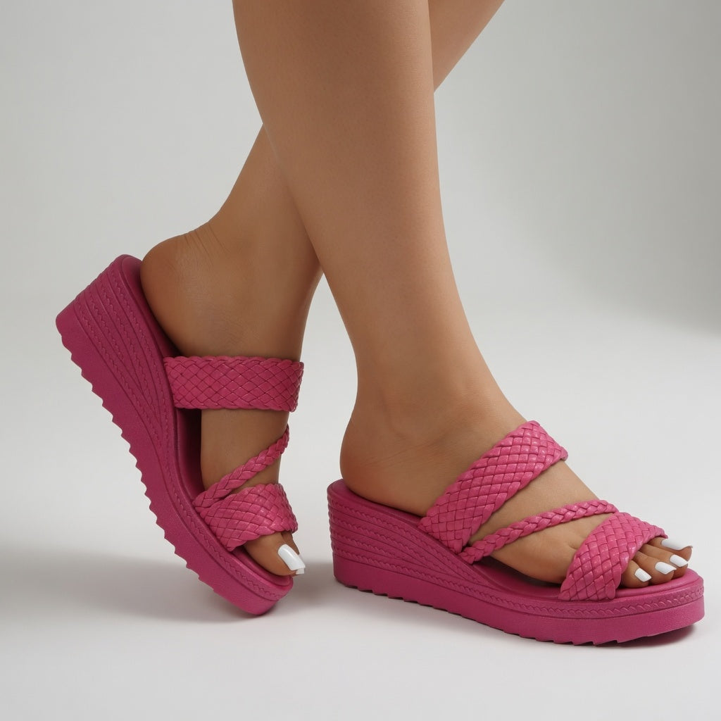 Theresa | Woven Wedge Mule for Colorful Summer Lightness