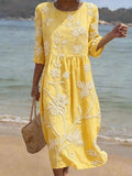 Elena | Casual women's dress with floral print