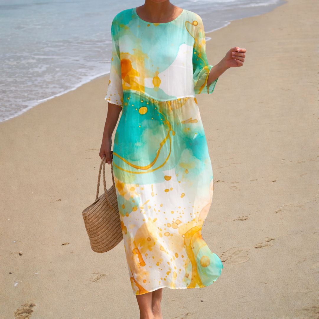 Aurore | Bright Watercolor Dress