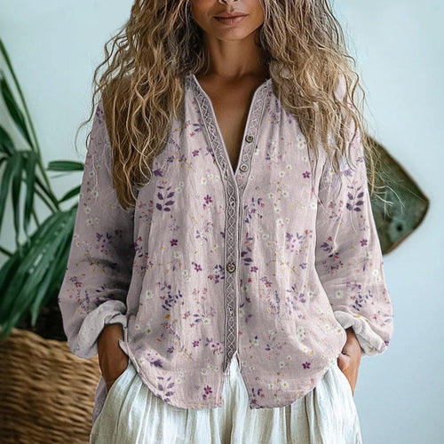 Alexandra | Retro Printed Blouse