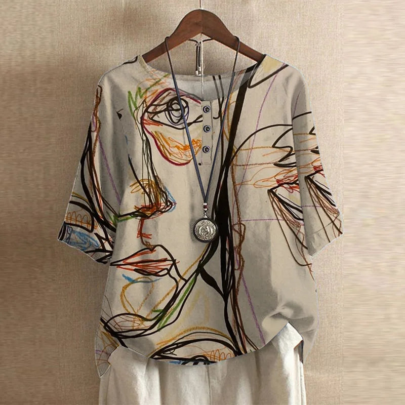 Dakota | Retro Printed Blouse