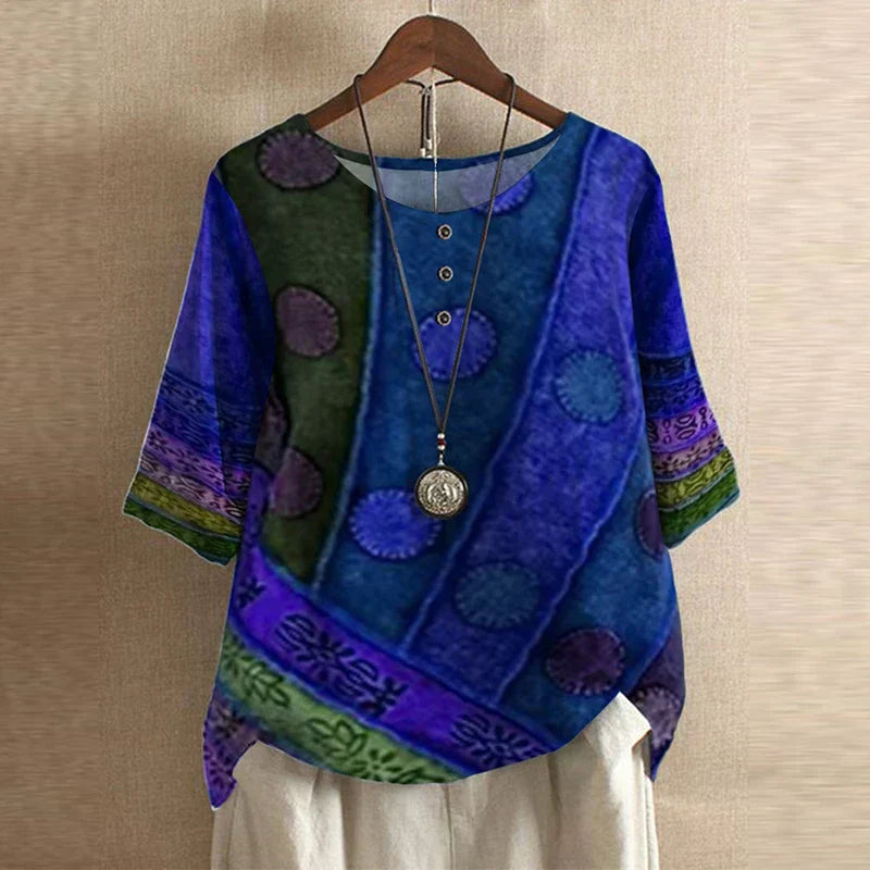 Dakota | Retro Printed Blouse