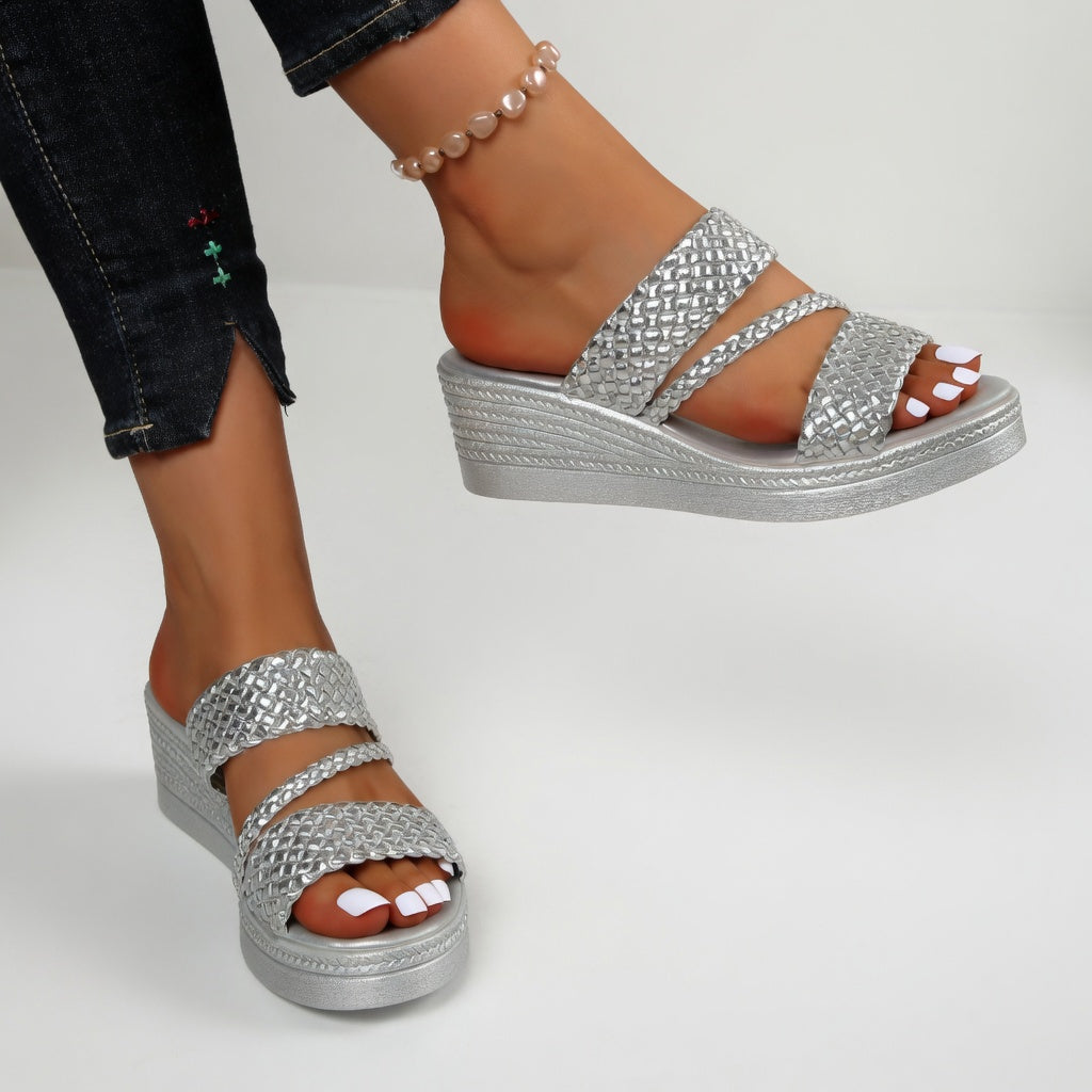 Theresa | Woven Wedge Mule for Colorful Summer Lightness