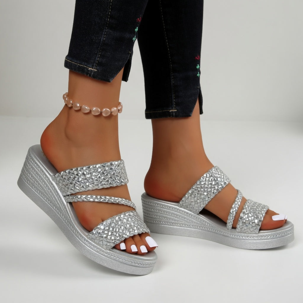 Theresa | Woven Wedge Mule for Colorful Summer Lightness