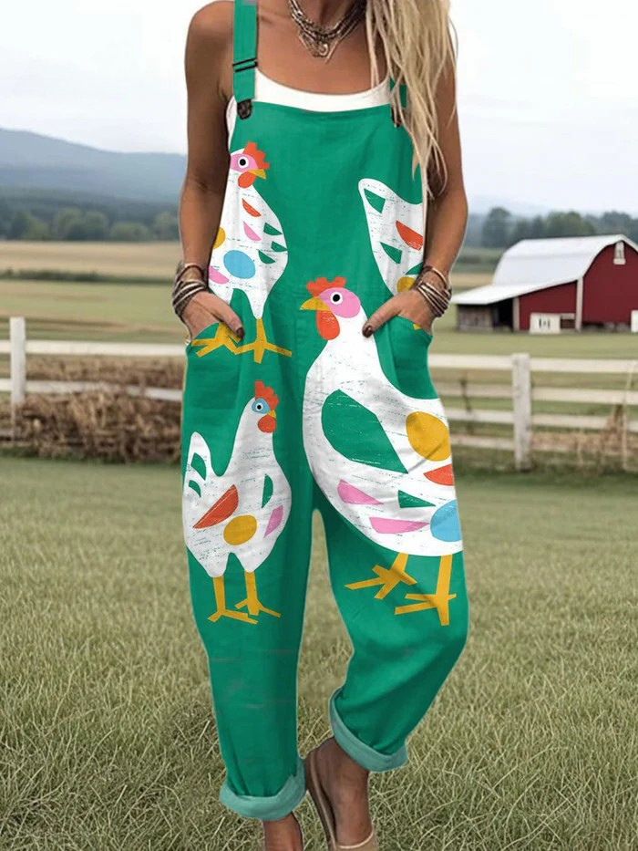 Pia | Cluckin’ Whimsical Jumpsuit