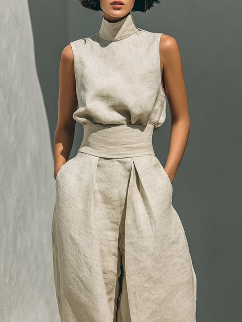 Sienna | Sleeveless Top and Wide-leg Pants Set