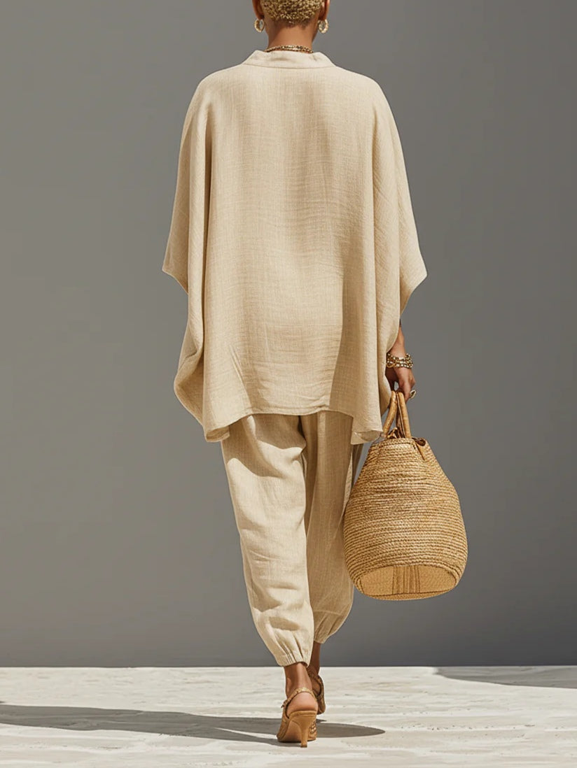 Kiera | Asymmetrical Hem Top and Jogger Pants Suit