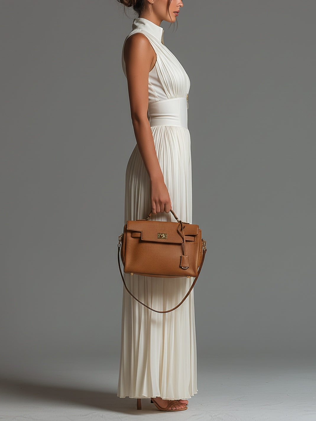 Sophia | Elegant White Pleated Jumpsuit