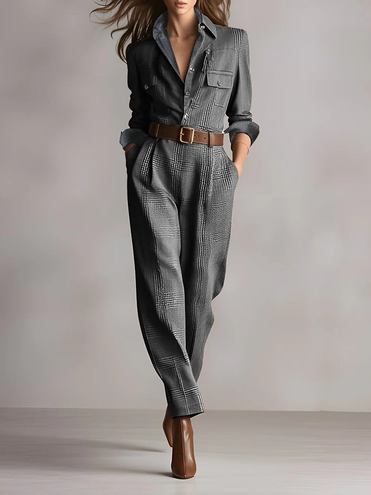 Mirabelle | Women's Tweed Jumpsuit