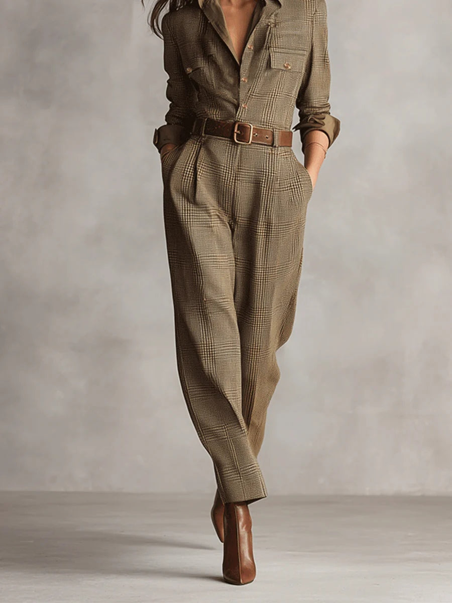 Mirabelle | Women's Tweed Jumpsuit