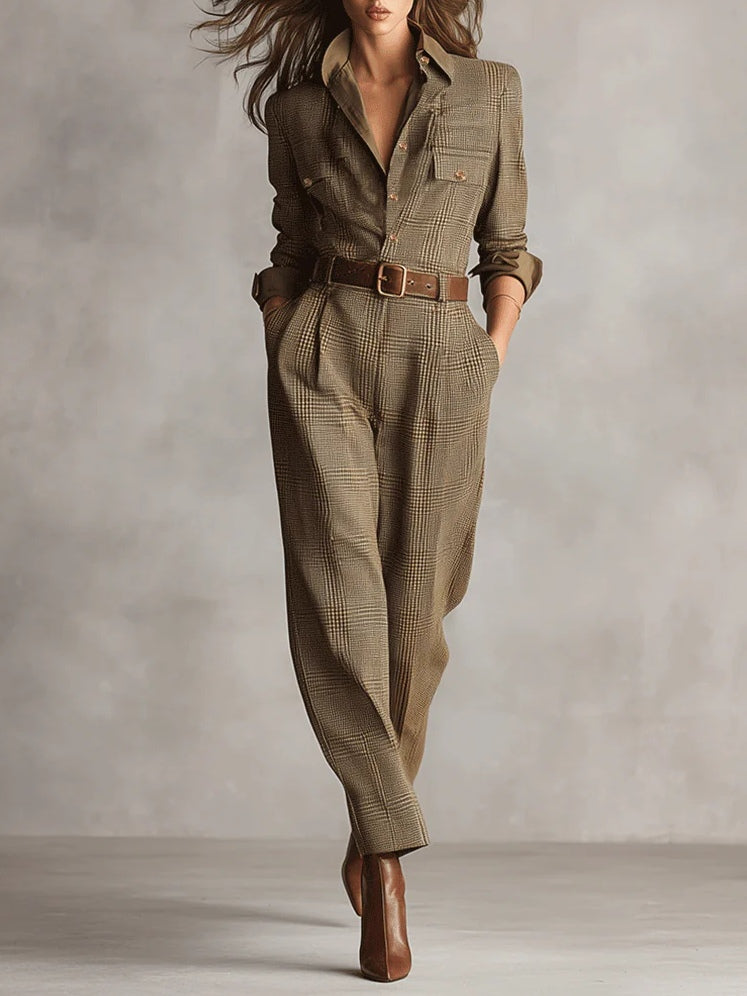 Mirabelle | Women's Tweed Jumpsuit