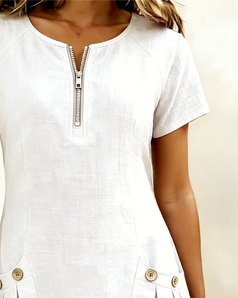 Maui | Relaxed Zipper Pocket Dress