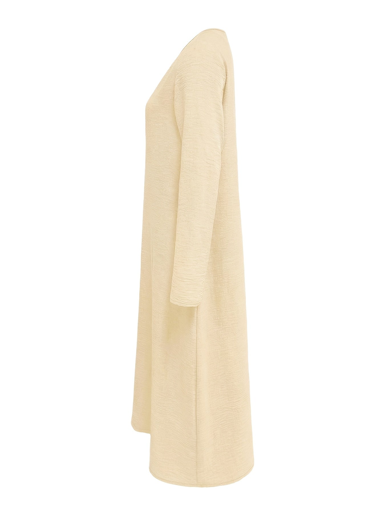 Clarisse | Women's V-neck Long Sleeve Solid Color Casual Loose Dress