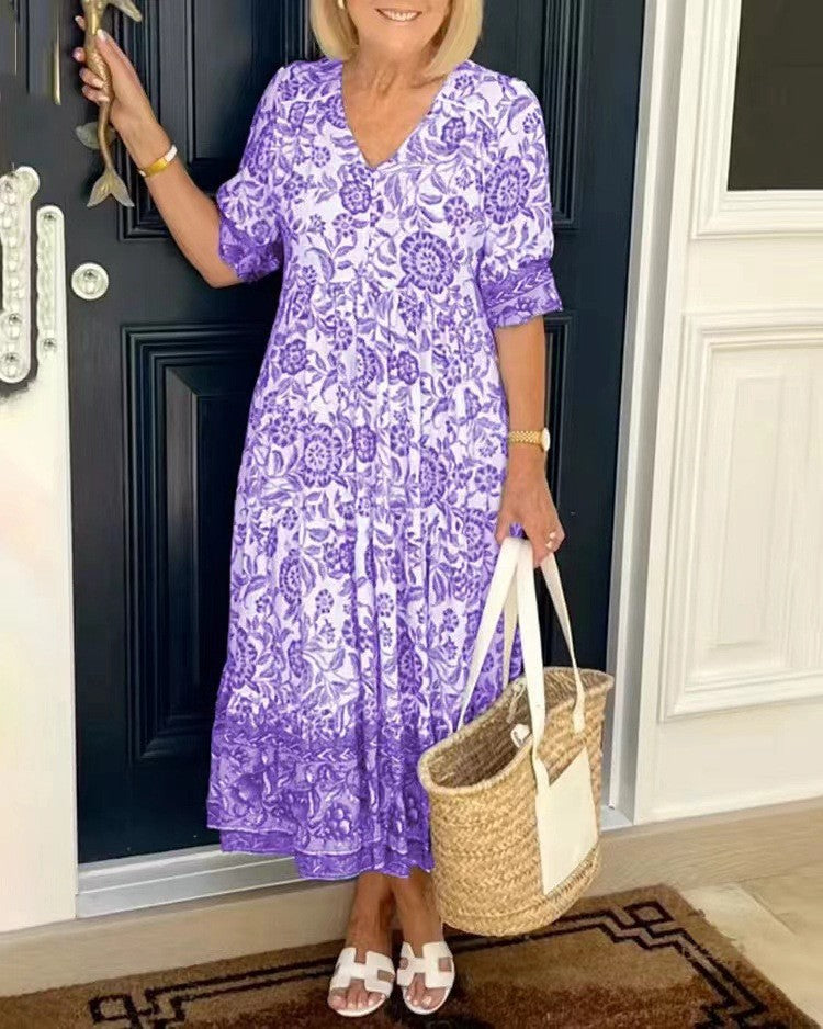 Candice | Graceful V-Neck Floral