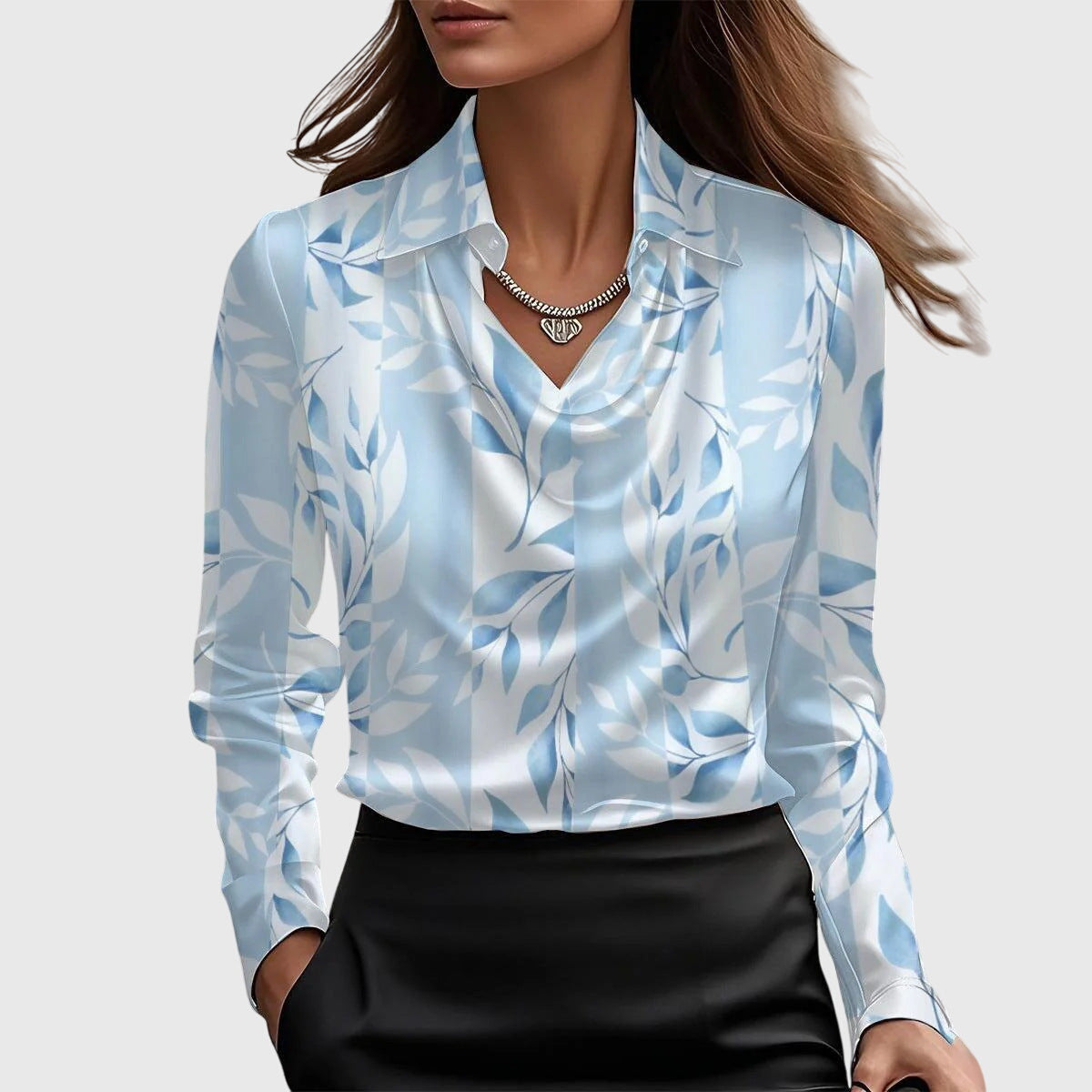 Aisha | Shiny Fluid Blouse