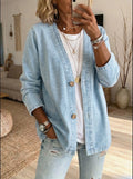 Daphne | Denim Button Cardigan