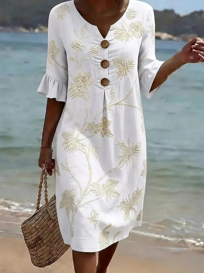 Gia | Casual women's dress with floral print