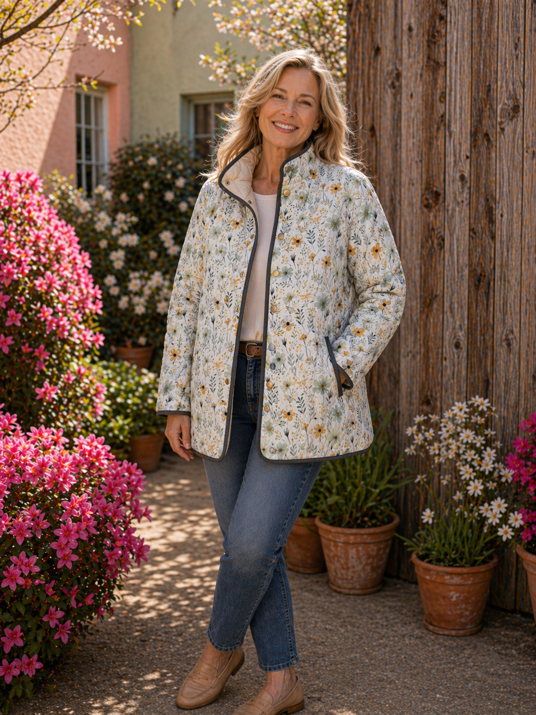 Nola | Delightful Floral-Printed Quilted Jacket