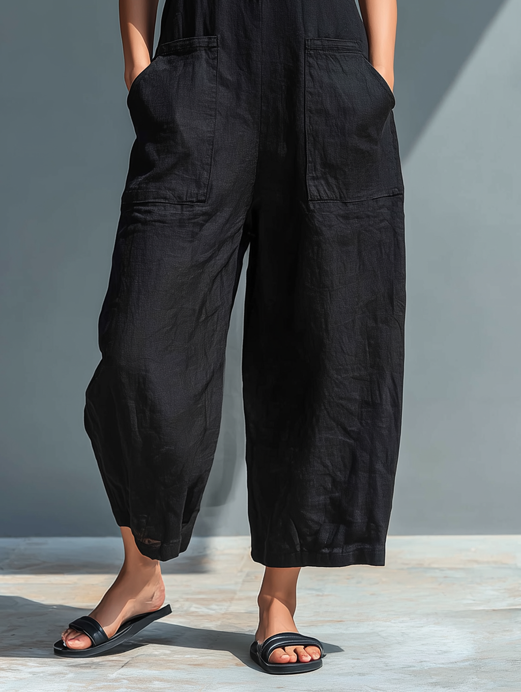 Julia | Sleeveless Linen Jumpsuit