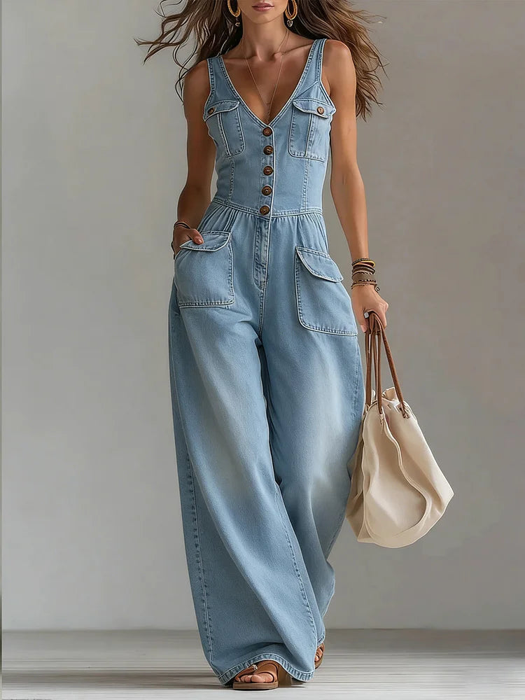 Sophie | Loose Denim Jumpsuit