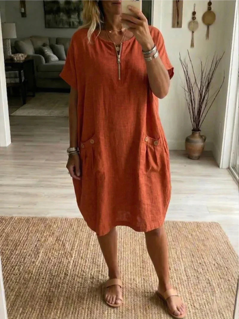 Pascale | Zip-Front Maxi Dress