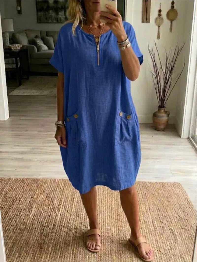 Pascale | Zip-Front Maxi Dress