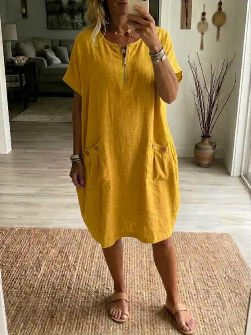 Pascale | Zip-Front Maxi Dress