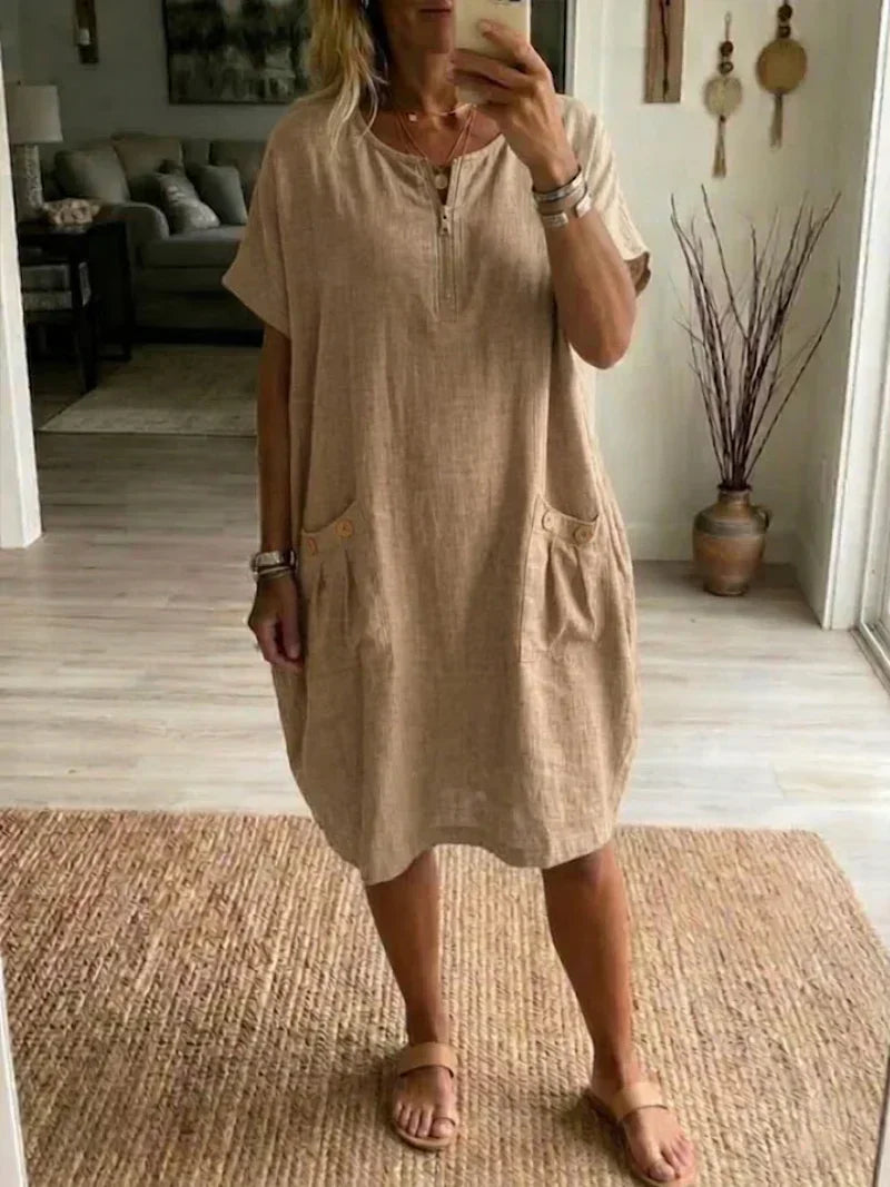 Pascale | Zip-Front Maxi Dress