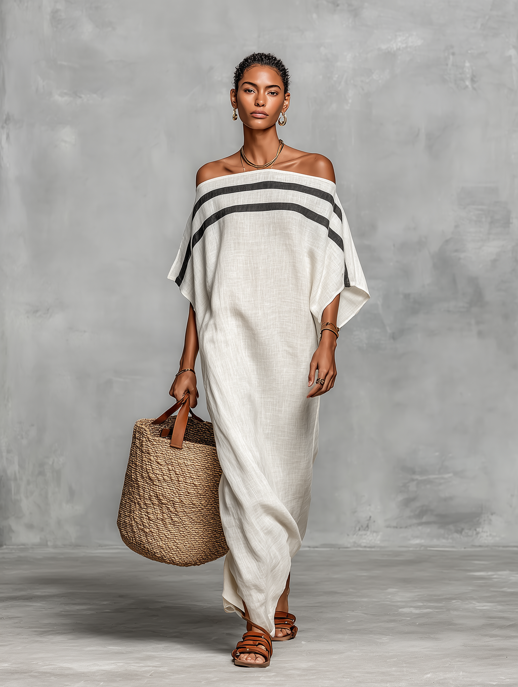 Leni | Minimalist Linen Maxi Dress