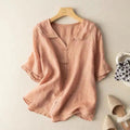 Selena | Cotton Short Sleeve Blouse