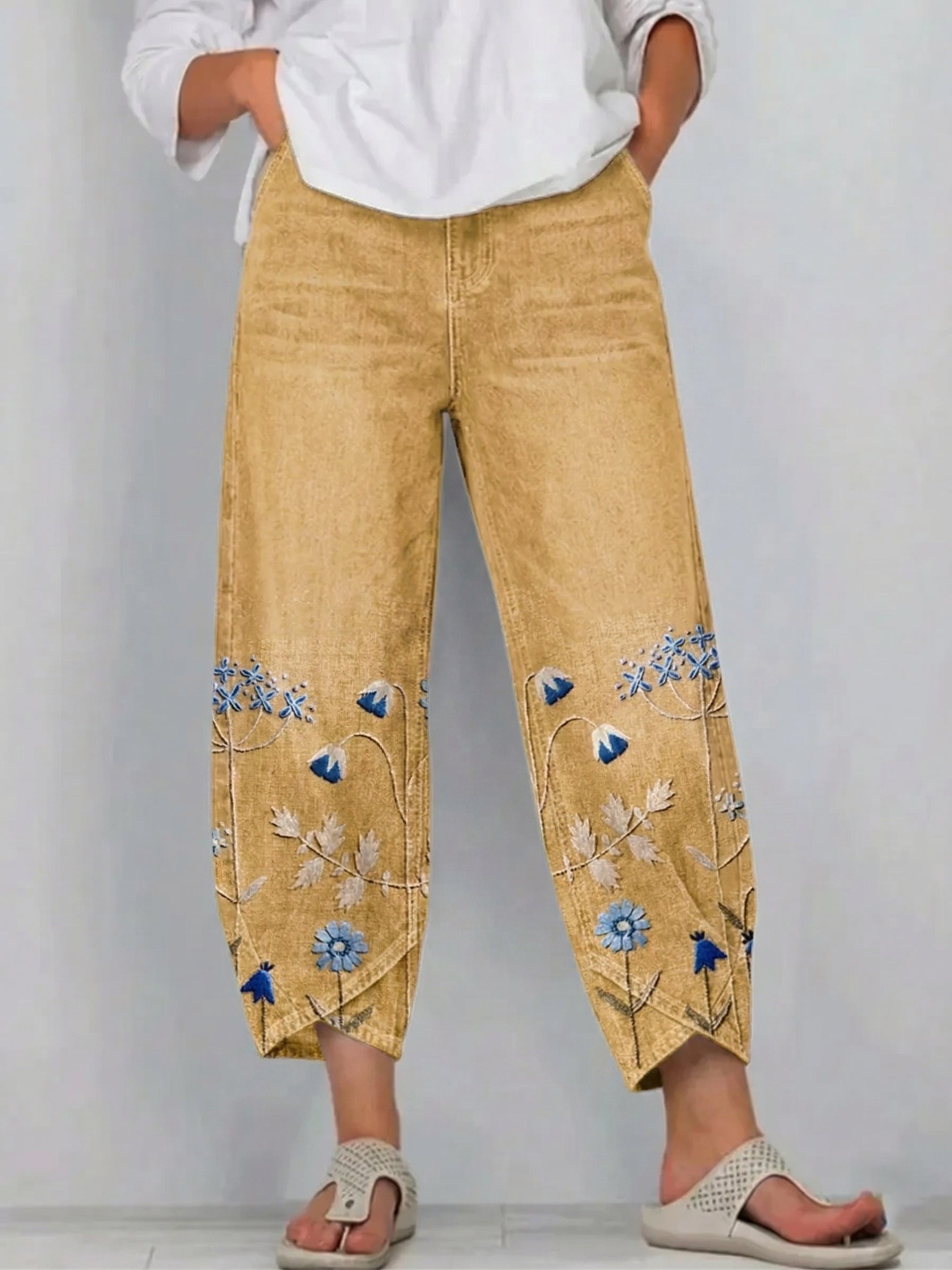 Happie | Casual Embroidered Pants