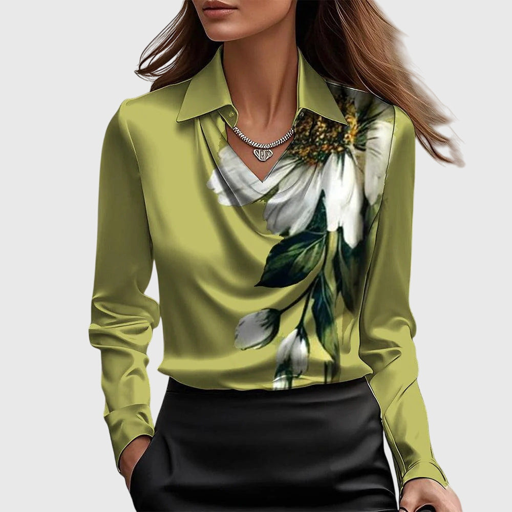 Aisha | Shiny Fluid Blouse