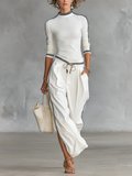 Leila | Sport Set Wide Pants with Drawstring