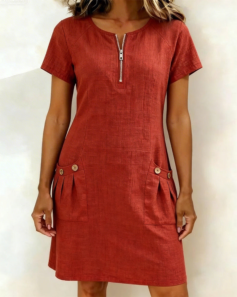 Maui | Relaxed Zipper Pocket Dress