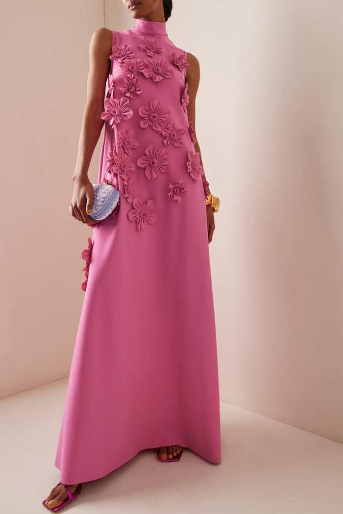 Adelaide | Floral Appliqué Maxi Dress