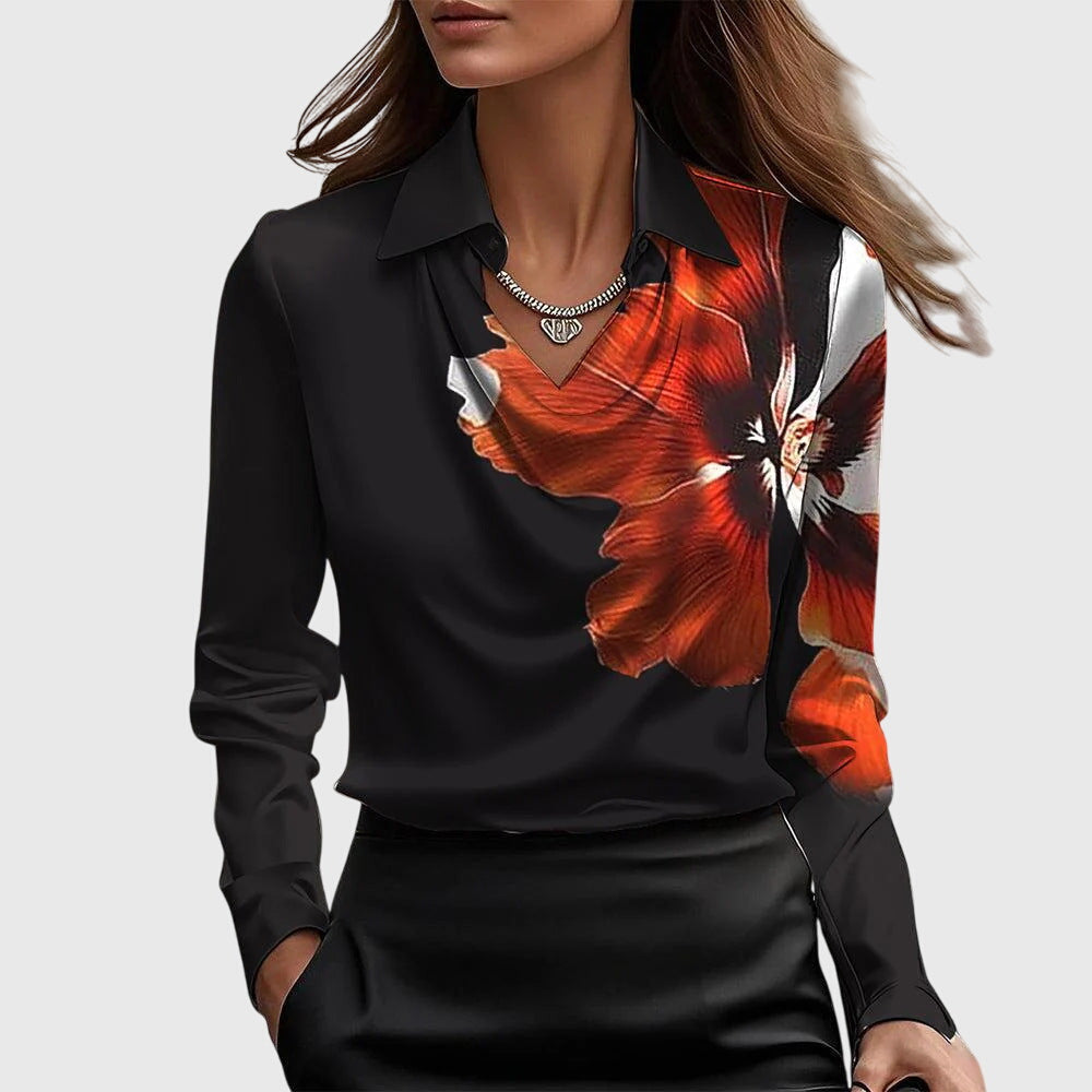Aisha | Shiny Fluid Blouse