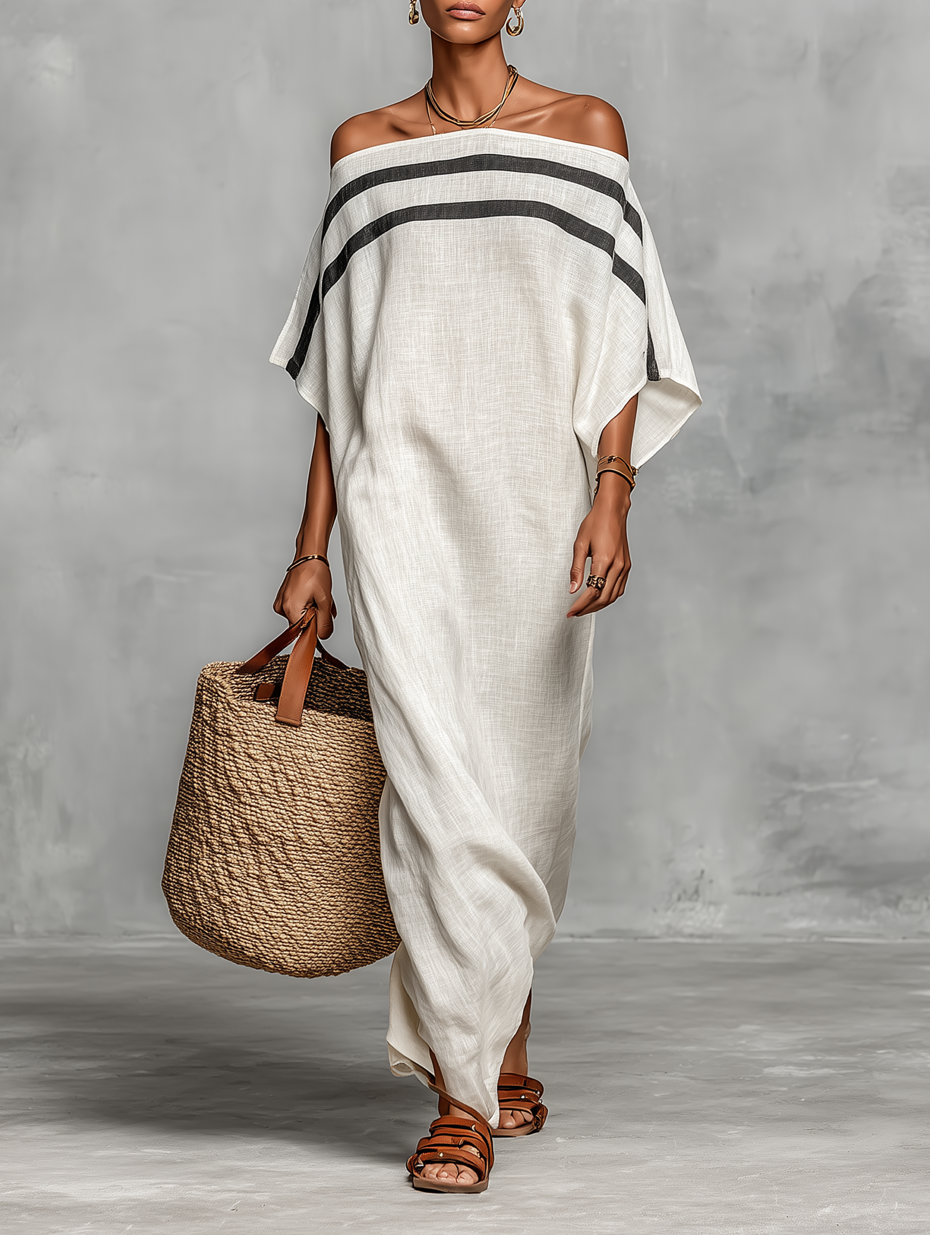Leni | Minimalist Linen Maxi Dress