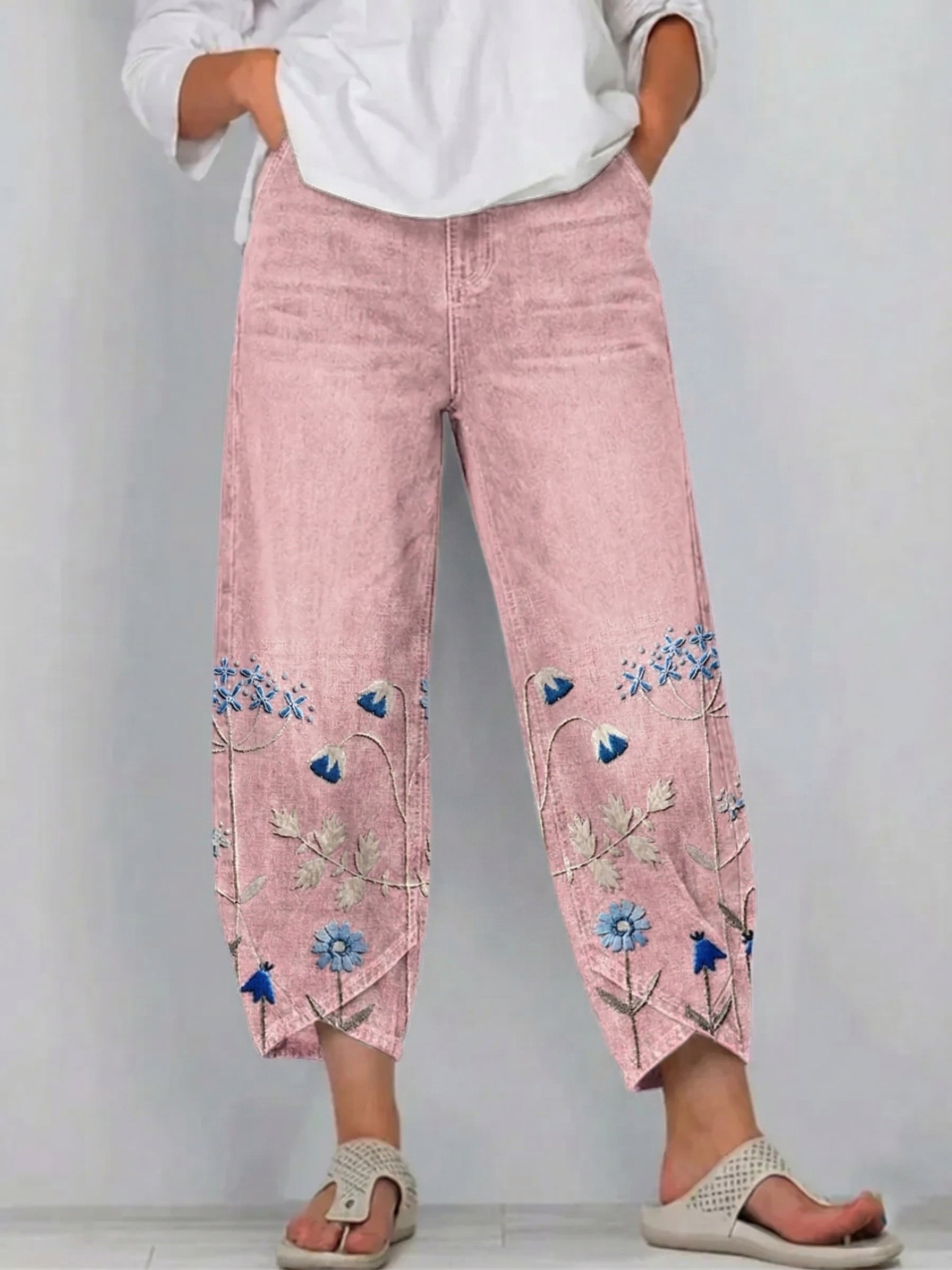 Happie | Casual Embroidered Pants