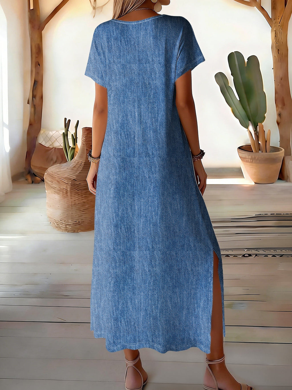 Hélène | Retro Denim Dress
