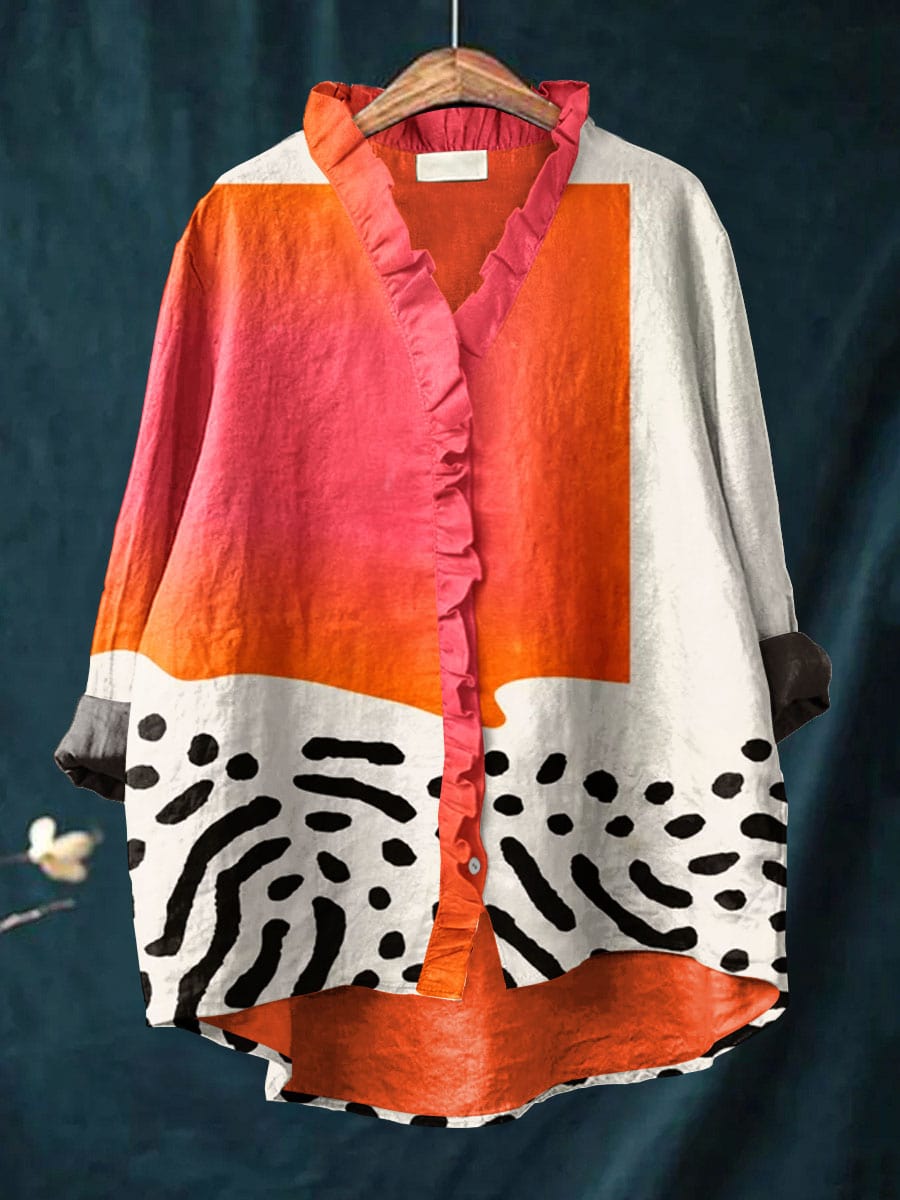 Melinda | Ruffle-Trim Blouse
