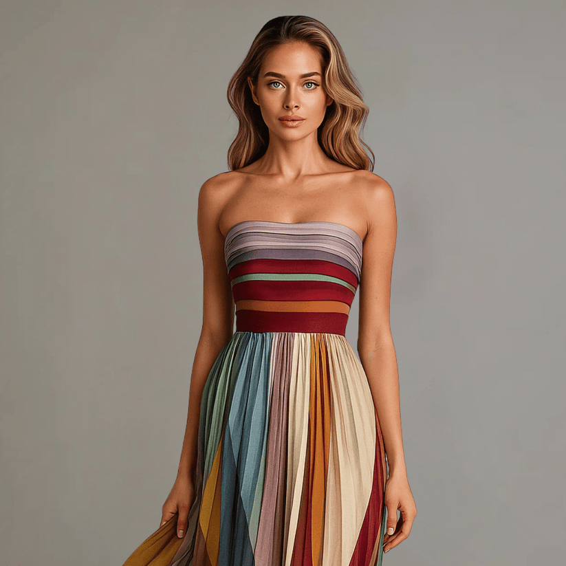 Alyanna | Long Colorful Sleeveless Dress
