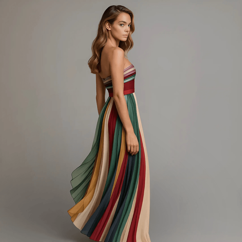 Alyanna | Long Colorful Sleeveless Dress