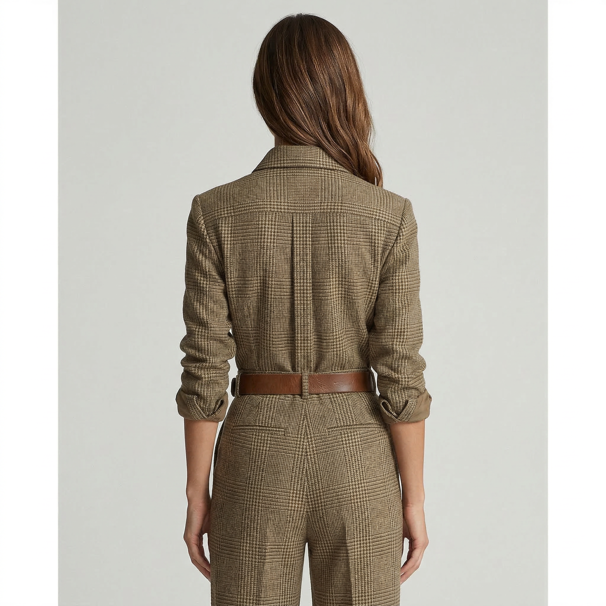 Celia | Checked Jumpsuit with Sophisticated Details