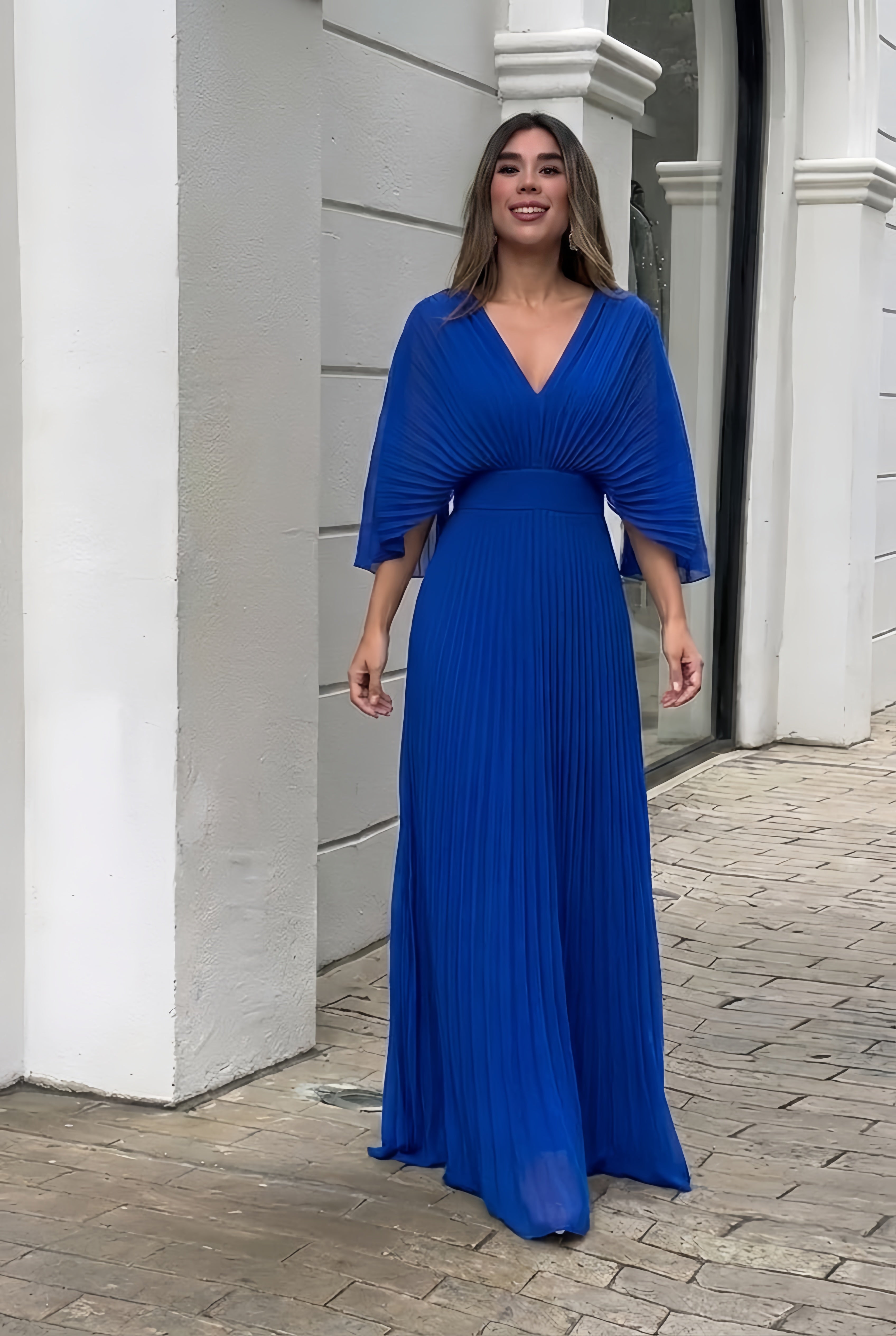 Sofia | Elegant Pleated Maxi Dress