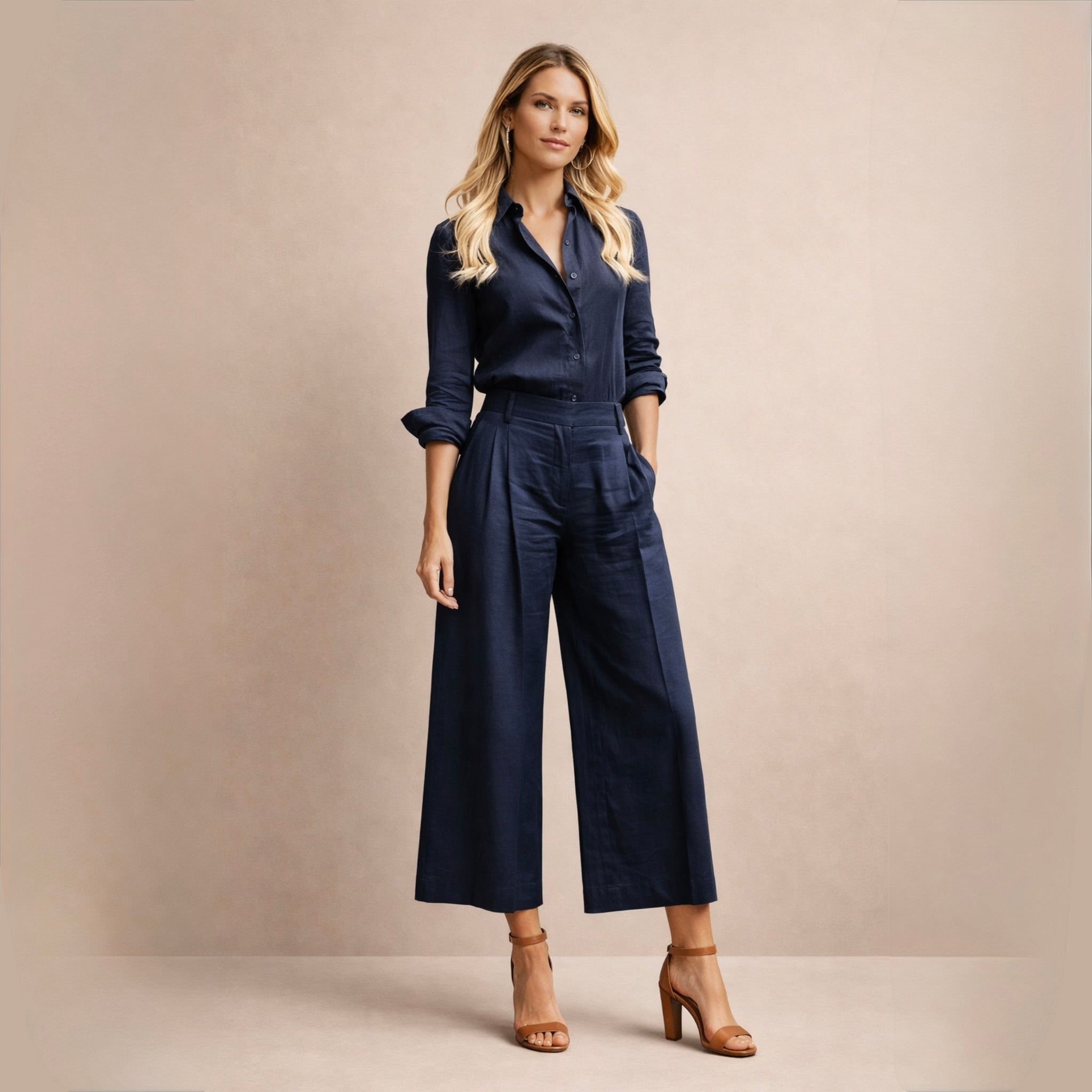 Delphine | Elegant Linen Set