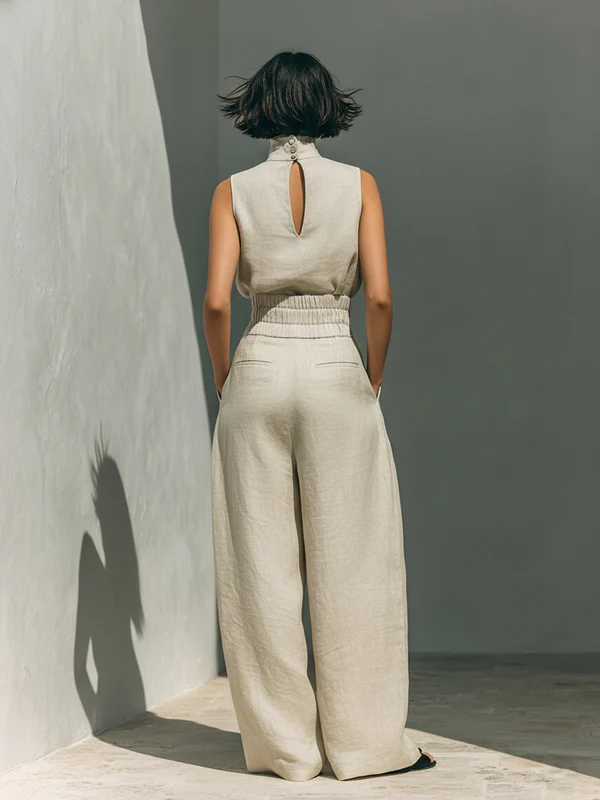 Nuria | Minimalist Sleeveless Top Set