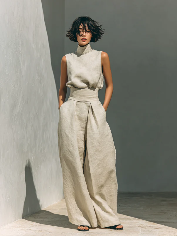 Nuria | Minimalist Sleeveless Top Set