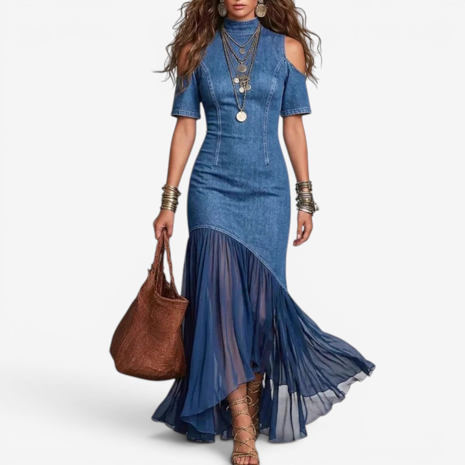 Keanna | Long Denim Dress